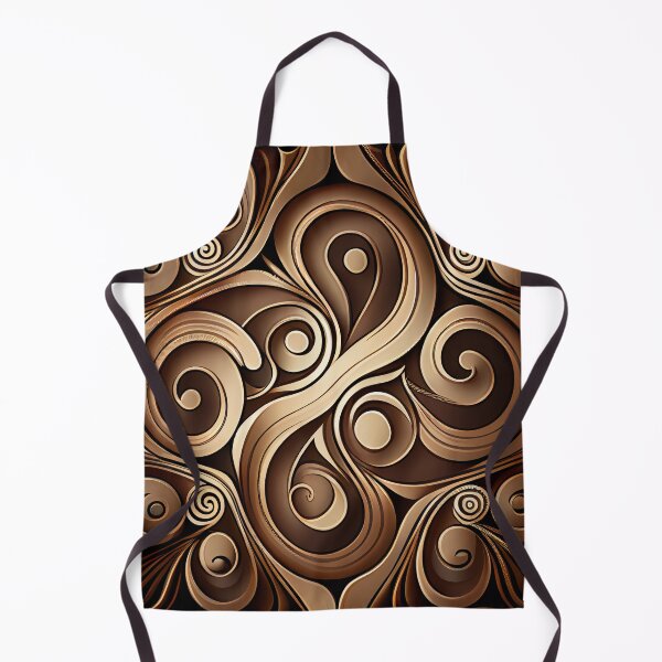 Aperçu de l'œuvre Elegant Cartoon Bold Brown Classic Latin Pattern Digital Painting créée et vendue par CodeAndColors.