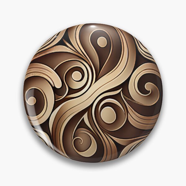 Artikelvorschau, Elegant Cartoon Bold Brown Classic Latin Pattern Digital Painting entworfen und verkauft von CodeAndColors.