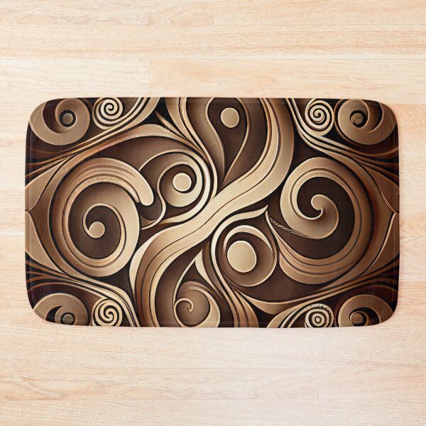 Item preview, Elegant Cartoon Bold Brown Classic Latin Pattern Digital Painting designed and sold by CodeAndColors.