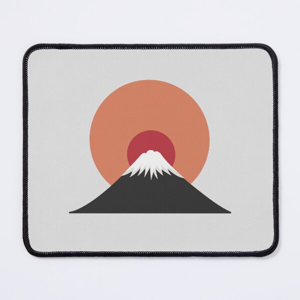Item preview, "Majestic Lava Mountain with a Radiant Sun - A Dramatic and Inspiring Landscape designed and sold by majnate.