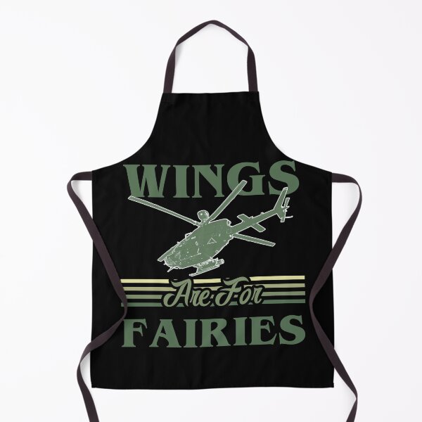 Item preview, Wings Are For Fairies Helicopter Pilot - Military Green designed and sold by SpicyAviator.
