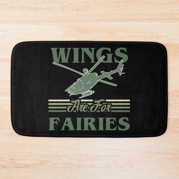 Item preview, Wings Are For Fairies Helicopter Pilot - Military Green designed and sold by SpicyAviator.