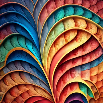 Vorschaubild zum Design Clay Rainbow Delicate Transitional Pattern Digital Painting von CodeAndColors