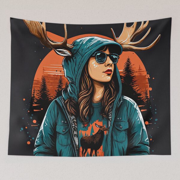 Item preview, just a girl who loves moose designed and sold by Chillapy.