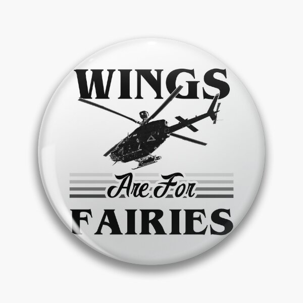 Item preview, Wings Are For Fairies Helicopter Pilot - Black designed and sold by SpicyAviator.
