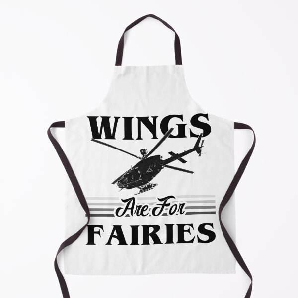 Item preview, Wings Are For Fairies Helicopter Pilot - Black designed and sold by SpicyAviator.