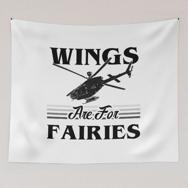 Item preview, Wings Are For Fairies Helicopter Pilot - Black designed and sold by SpicyAviator.