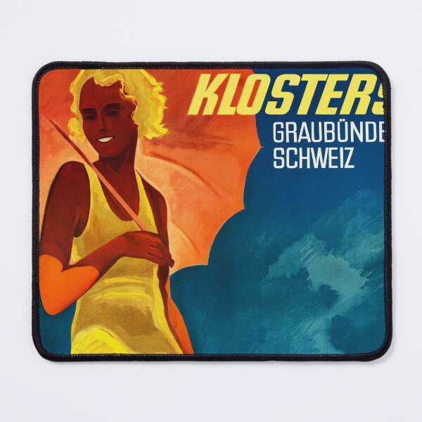 Item preview, KLOSTERS Graubunden Schweiz Alpine Resort Village 1930s Vintage Travel Poster designed and sold by retroposters.