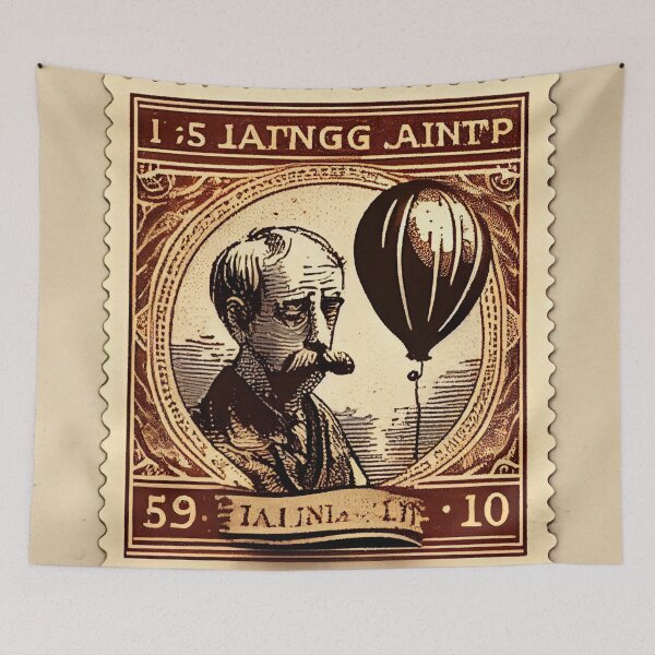 Item preview, The Jangling Stamp and Balloon Digital Painting designed and sold by CodeAndColors.