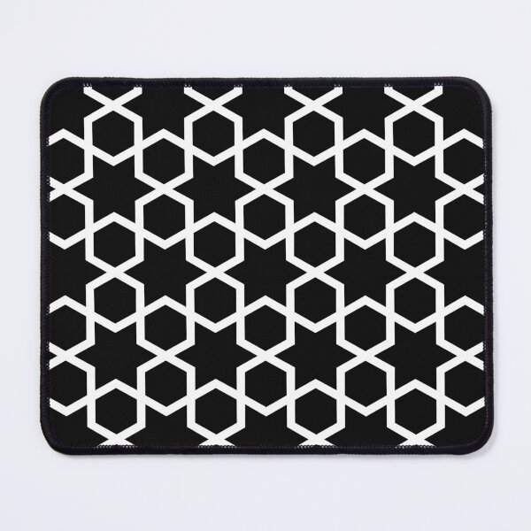 Item preview, Star-Studded Pentagons: A Black and White Pattern Design designed and sold by majnate.