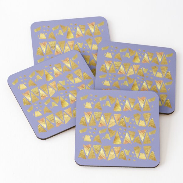 Item preview, Golden geometric triangle pattern with lilac background. designed and sold by CreativeStrand.
