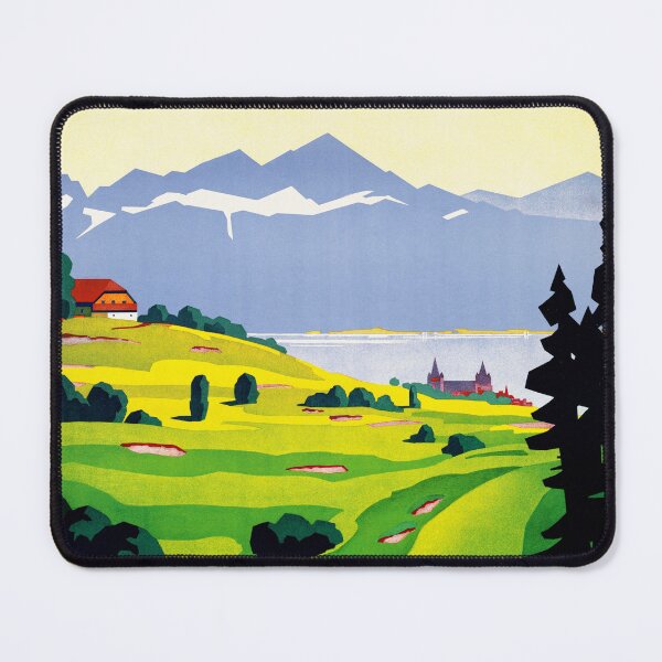 Item preview, GOLF LAUSANNE Suisse Switzerland Schweiz 1936 Vintage Art Deco Travel Poster designed and sold by retroposters.
