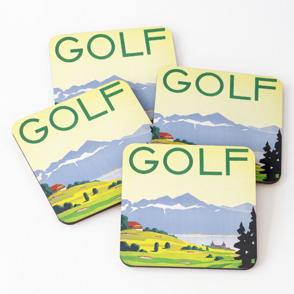 Item preview, GOLF LAUSANNE Suisse Switzerland Schweiz 1936 Vintage Art Deco Travel Poster designed and sold by retroposters.