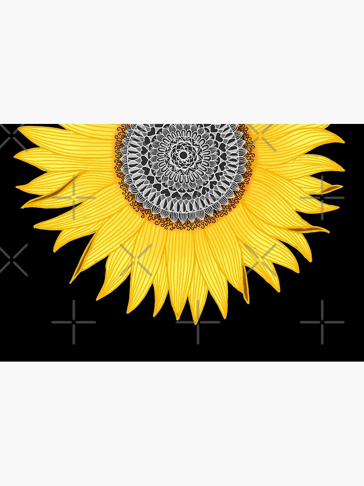 Aperçu 2 sur 2. Skin adhésive d'ordinateur avec l'œuvre Tournesol Mandala créée et vendue par paviash.