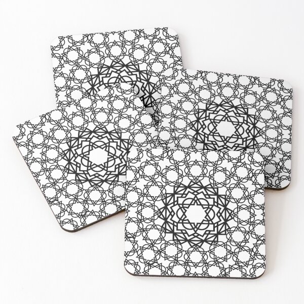 Item preview, Pentagonal Mosaic: A Black and White Regular Pattern Design designed and sold by majnate.