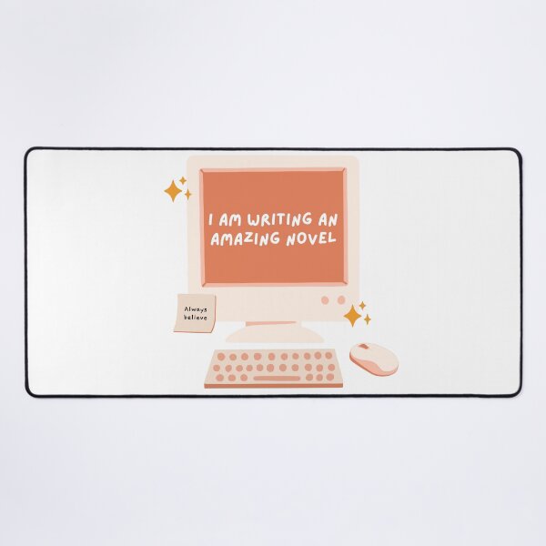 Item preview, I am writing an amazing novel. Cute affirmation design for writers. designed and sold by CreativeStrand.