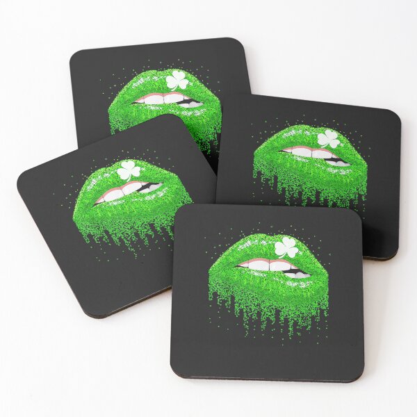 Item preview, Green Lips Biting Sexy Irish designed and sold by bunngu2020.