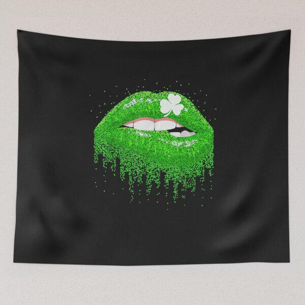 Item preview, Green Lips Biting Sexy Irish designed and sold by bunngu2020.