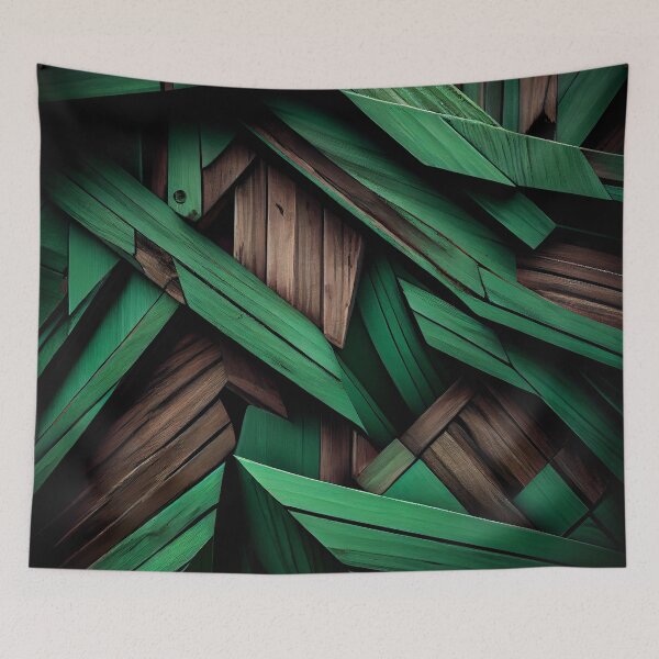 Item preview, Green Saturated Muted Wood Irregular Industrial Pattern Digital Painting designed and sold by CodeAndColors.