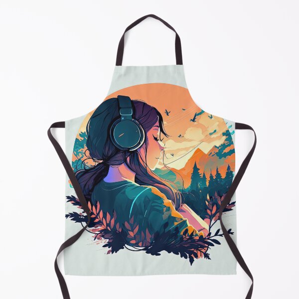 Item preview, chica escuchando musica designed and sold by Chillapy.