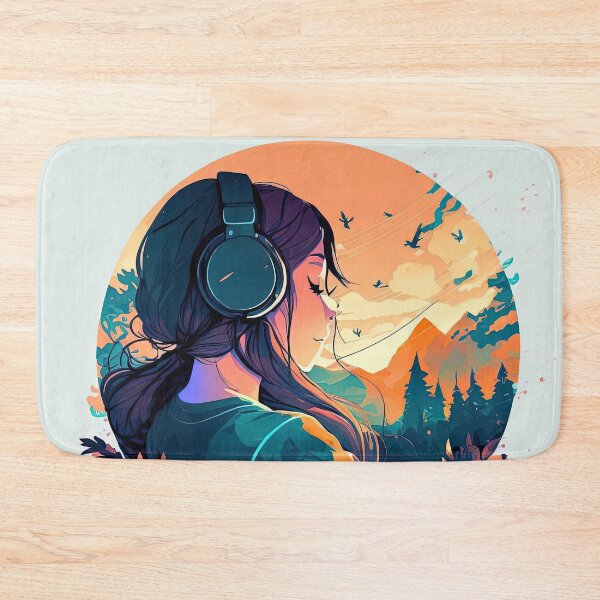 Item preview, girl listening to music designed and sold by Chillapy.