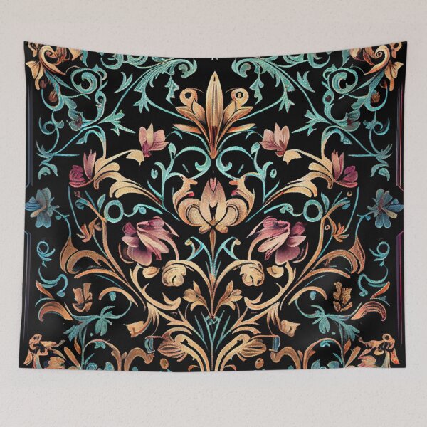 Item preview, Gothic Floral Pattern Digital Painting designed and sold by CodeAndColors.