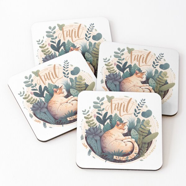 Item preview, Cute Boho Abstract Cat II designed and sold by lugillustration.