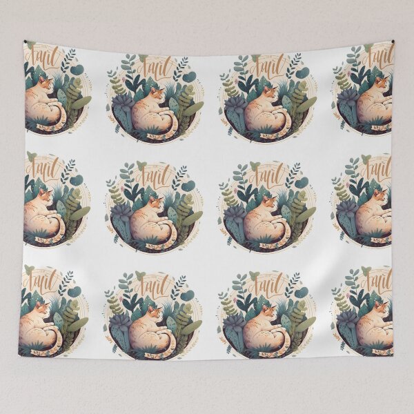 Item preview, Cute Boho Abstract Cat II designed and sold by lugillustration.