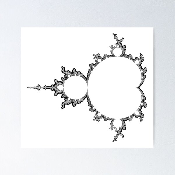 Item preview, Mandelbrot Set - Monochrome Outline  designed and sold by Rupert Russell.