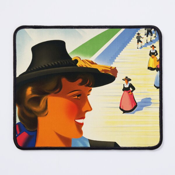 Item preview, WINTER IN AUSTRIA 1937 Vintage Art Deco Travel Poster by Joseph Binder designed and sold by retroposters.