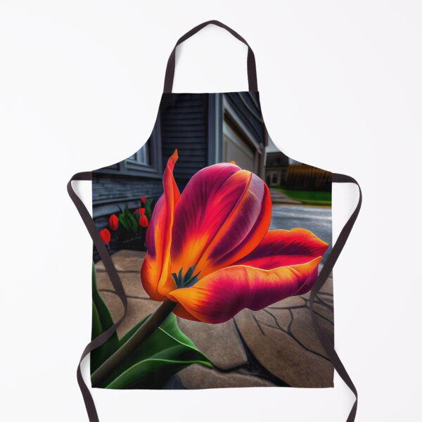 Item preview, Vibrant Tulip in the Driveway Digital Painting designed and sold by CodeAndColors.