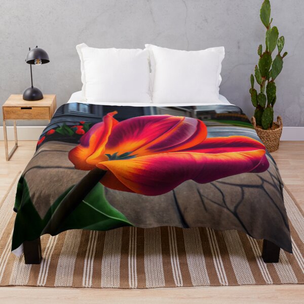 Item preview, Vibrant Tulip in the Driveway Digital Painting designed and sold by CodeAndColors.