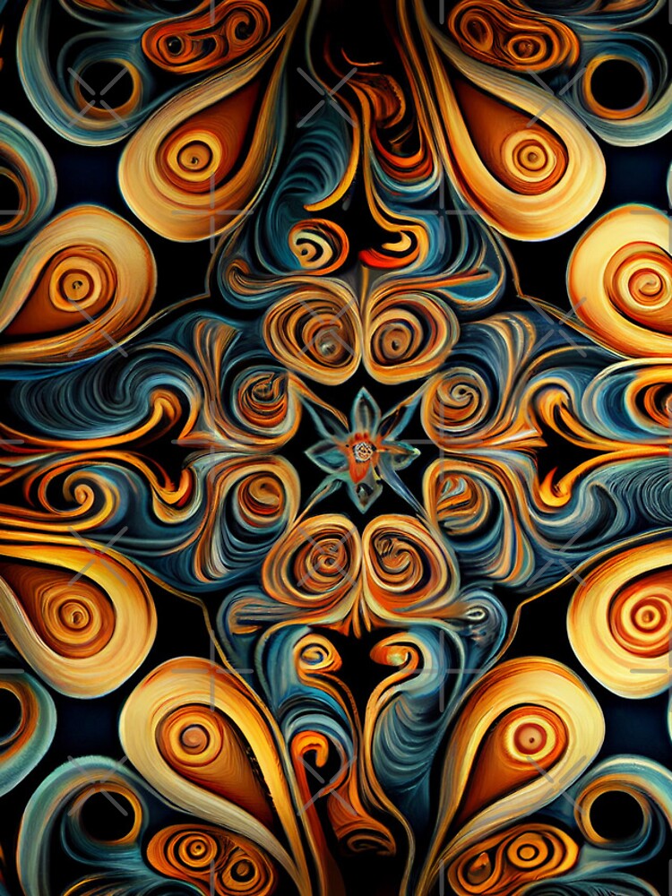 Aperçu 4 sur 4. Coque iPhone avec l'œuvre Calming Dramatic Contemporary Extreme Latin Patter Digital Painting créée et vendue par CodeAndColors.