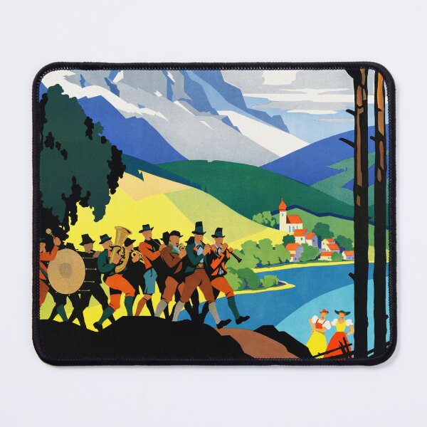 Item preview, Enjoyable Holidays in AUSTRIA 1950s Vintage Travel Poster by Hermann Kosel designed and sold by retroposters.