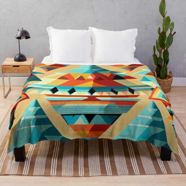 Item preview, Soft Triangular Southwestern Pattern Digital Painting designed and sold by CodeAndColors.