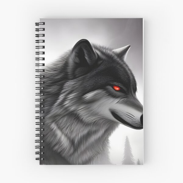 Aperçu de l'œuvre Loup aux yeux rouges brillant créée et vendue par MIGSZ.