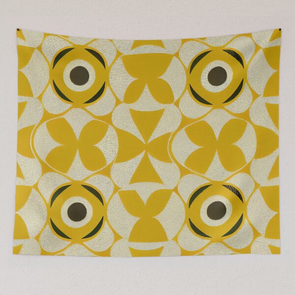 Item preview, Thick Flat Yellow Minimal California Chic Pattern Digital Painting designed and sold by CodeAndColors.