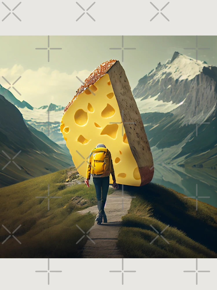 Thumbnail 6 von 6, Premium Oversized Pullover, Cheese Lemon Hikes Digital Painting designt und verkauft von CodeAndColors.