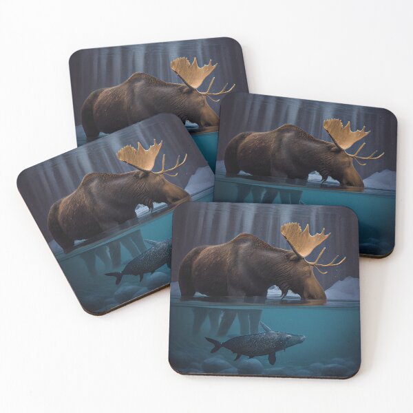 Item preview, Fugue among the Moose and Flounder Digital Painting designed and sold by CodeAndColors.