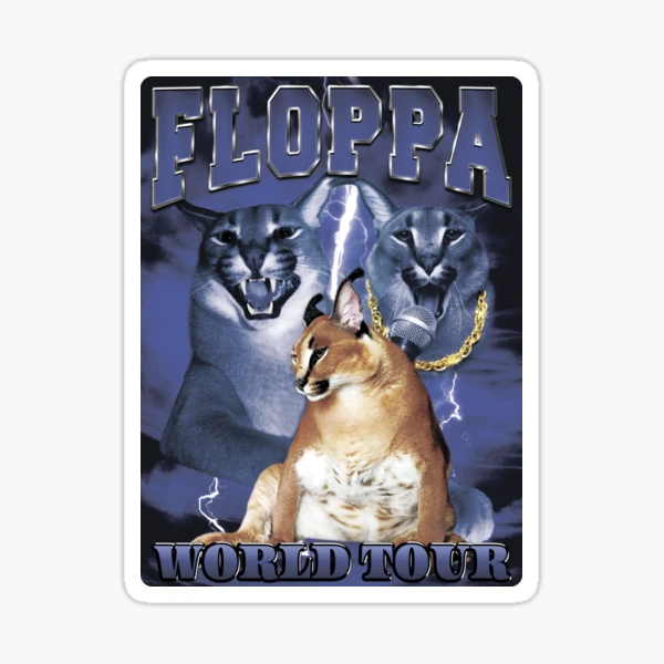 big floppa - caracal Sticker for Sale by faelarvae