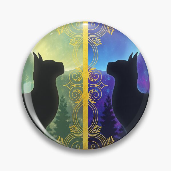 Item preview, Green and Blue Galaxy Forest Cat designed and sold by SpearedRaven.