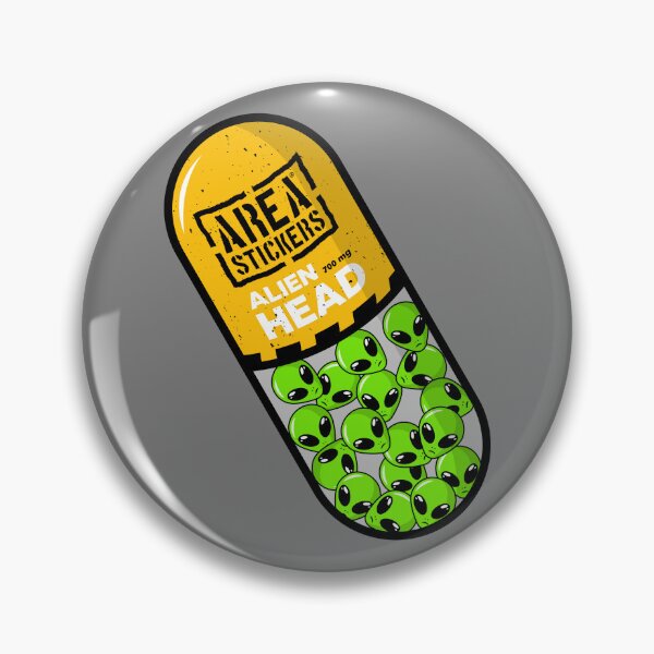 Item preview, Pills - Alien Head designed and sold by AreaStickers.
