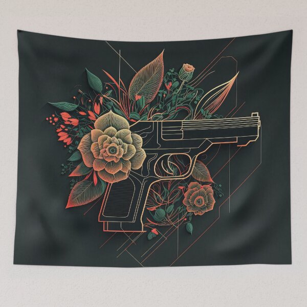 Aperçu de l'œuvre armes et fleurs créée et vendue par Chillapy.
