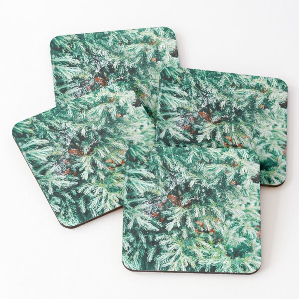Item preview, Fir tree covered with drops of rain designed and sold by helenkaiy.