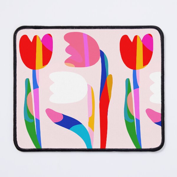 Item preview, Happy tulip trio in bloom - Digital collage in red, blue and pink designed and sold by Dominiquevari.