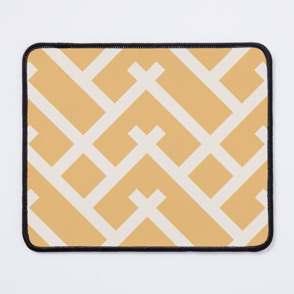 Item preview, trellis oriental style in butter yellow and soft white designed and sold by FrancesPoff.