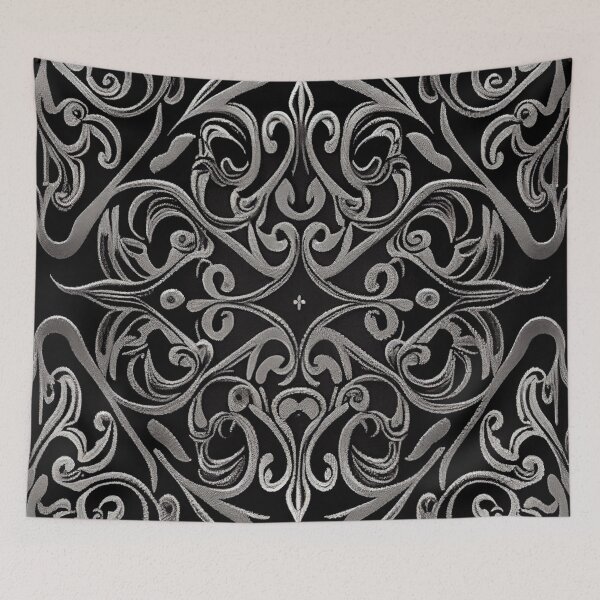 Item preview, Light Black Soft Aesthetic New Traditional Pattern Digital Painting designed and sold by CodeAndColors.