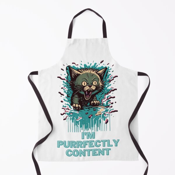 Item preview, I'm Purrfectly Content... NOT! - An Angry Cat T-Shirt Design designed and sold by Johnsdesigns1.
