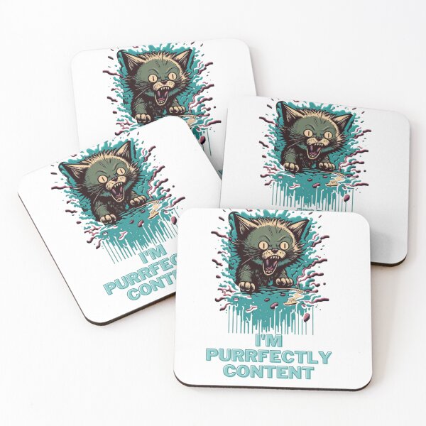 Item preview, I'm Purrfectly Content... NOT! - An Angry Cat T-Shirt Design designed and sold by Johnsdesigns1.