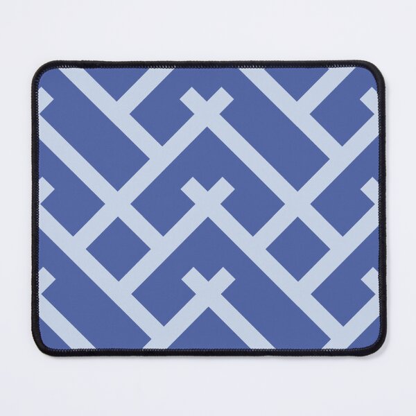 Item preview, Geometric trellis oriental style in cobalt blue and baby blue designed and sold by FrancesPoff.